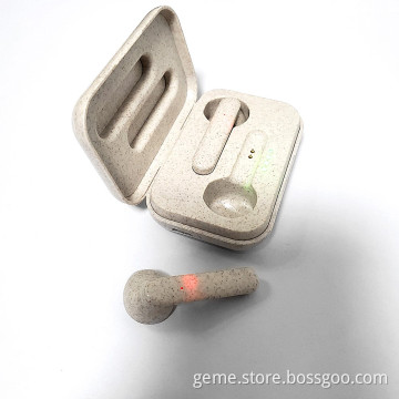 Wireless Eco-friendly Wheat Straw Wireless Earbuds